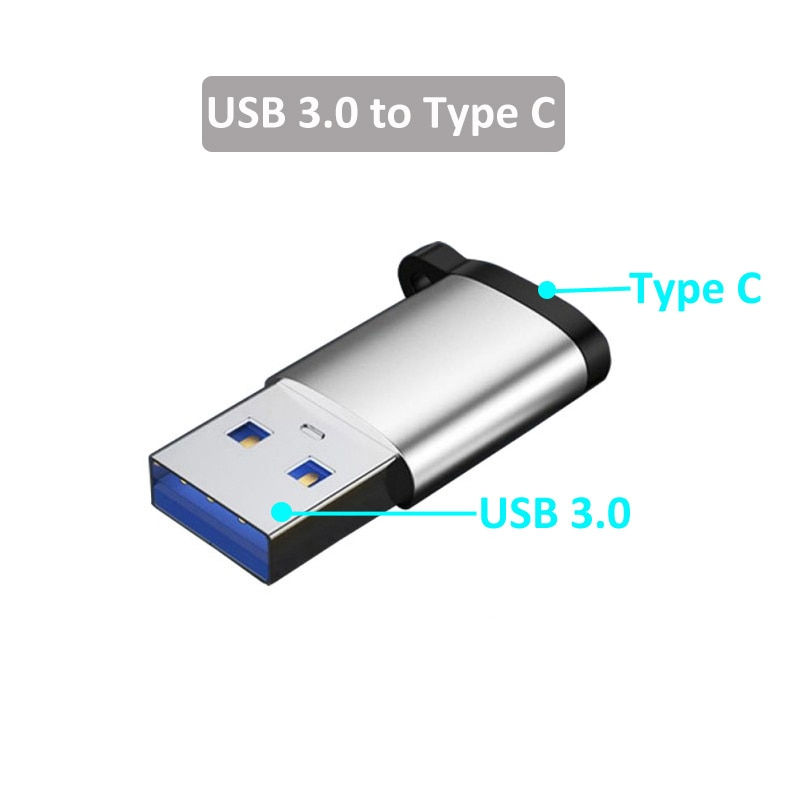 الصورة المصغرة: OTG Adapter Type C to USB3.0 Connector USB A to USB C Adapter Male to Female Co