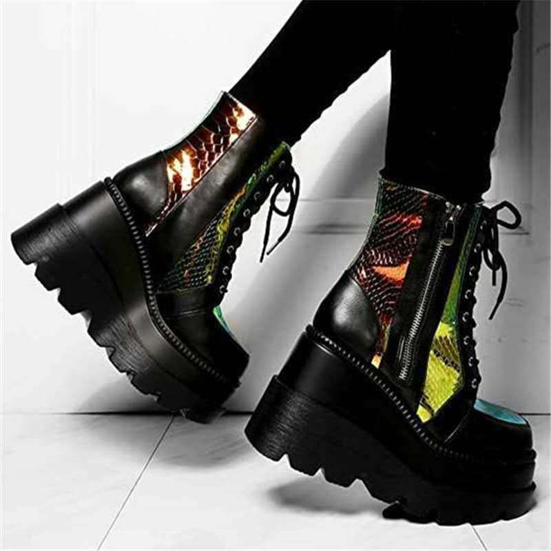 Miniatura: Women's Boots Autumn Winter Non Slip Platform Boots Women Fashion Size 43 Lace 