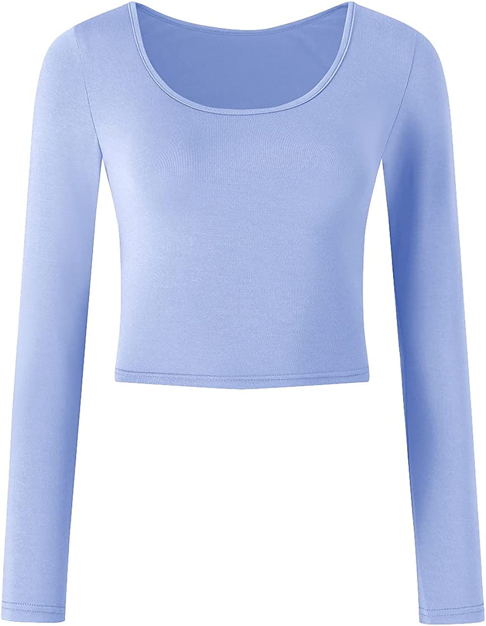 Thumbnail: KLOTHO Lightweight Yoga Crop Tops Slim Fit Long Sleeve Workout Shirts for Women