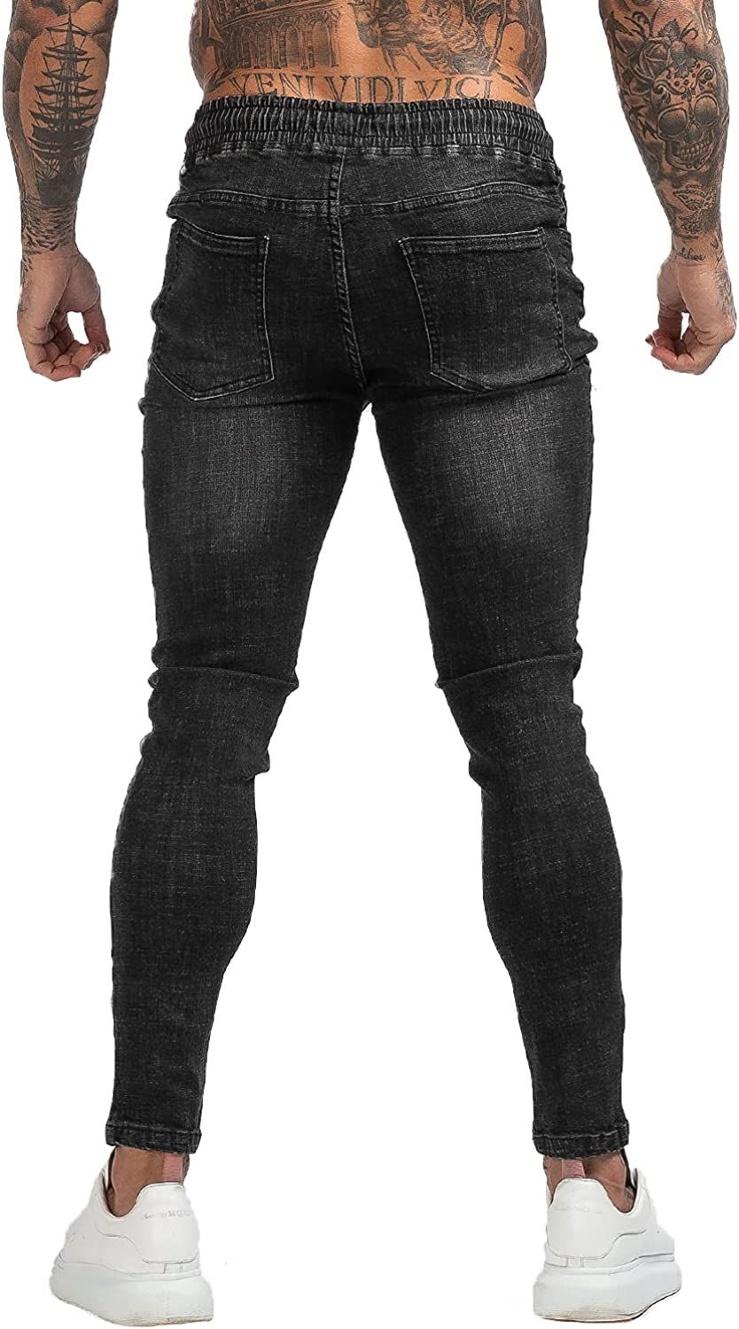 Thumbnail: GINGTTO Skinny Jeans for Men Stretch Slim Fit Ripped Distressed
