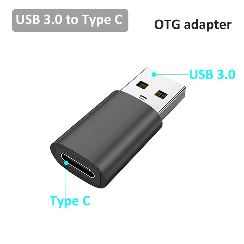 الصورة المصغرة: OTG Adapter Type C to USB3.0 Connector USB A to USB C Adapter Male to Female Co