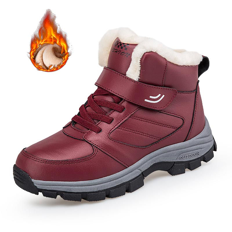 الصورة المصغرة: Nine o'clock Winter Couple Casual Boots Stylish Leather High-top Sneaker For Me