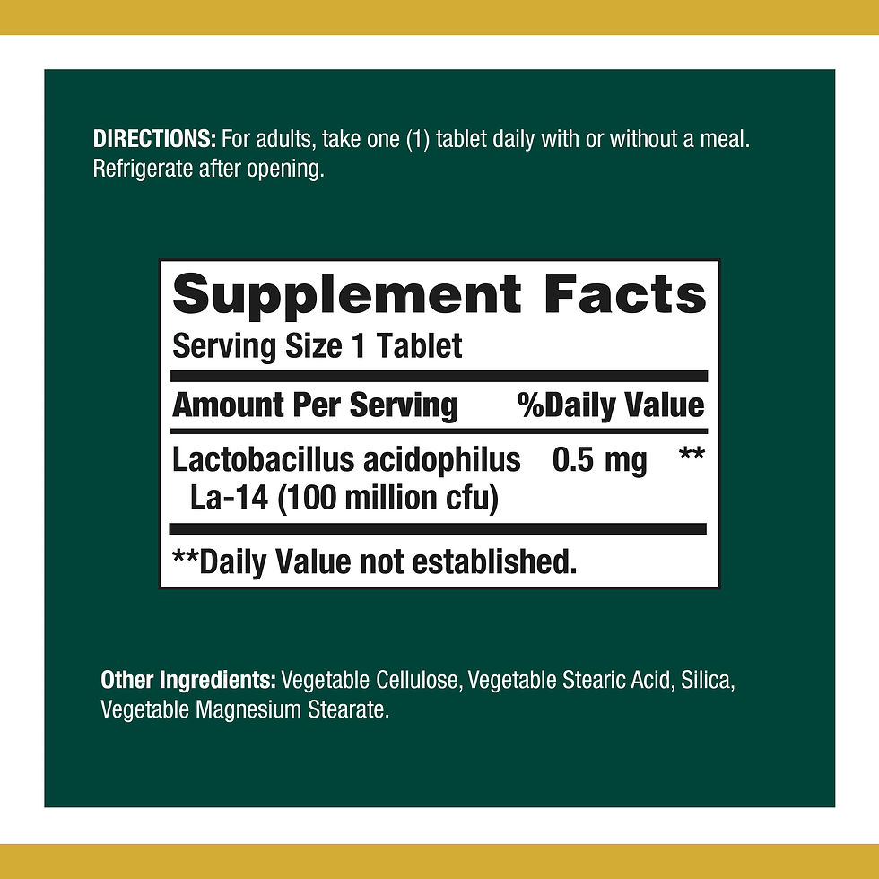 Miniatura: Nature's Bounty Acidophilus Probiotic Tablets, 100 Ct, 2 Pack