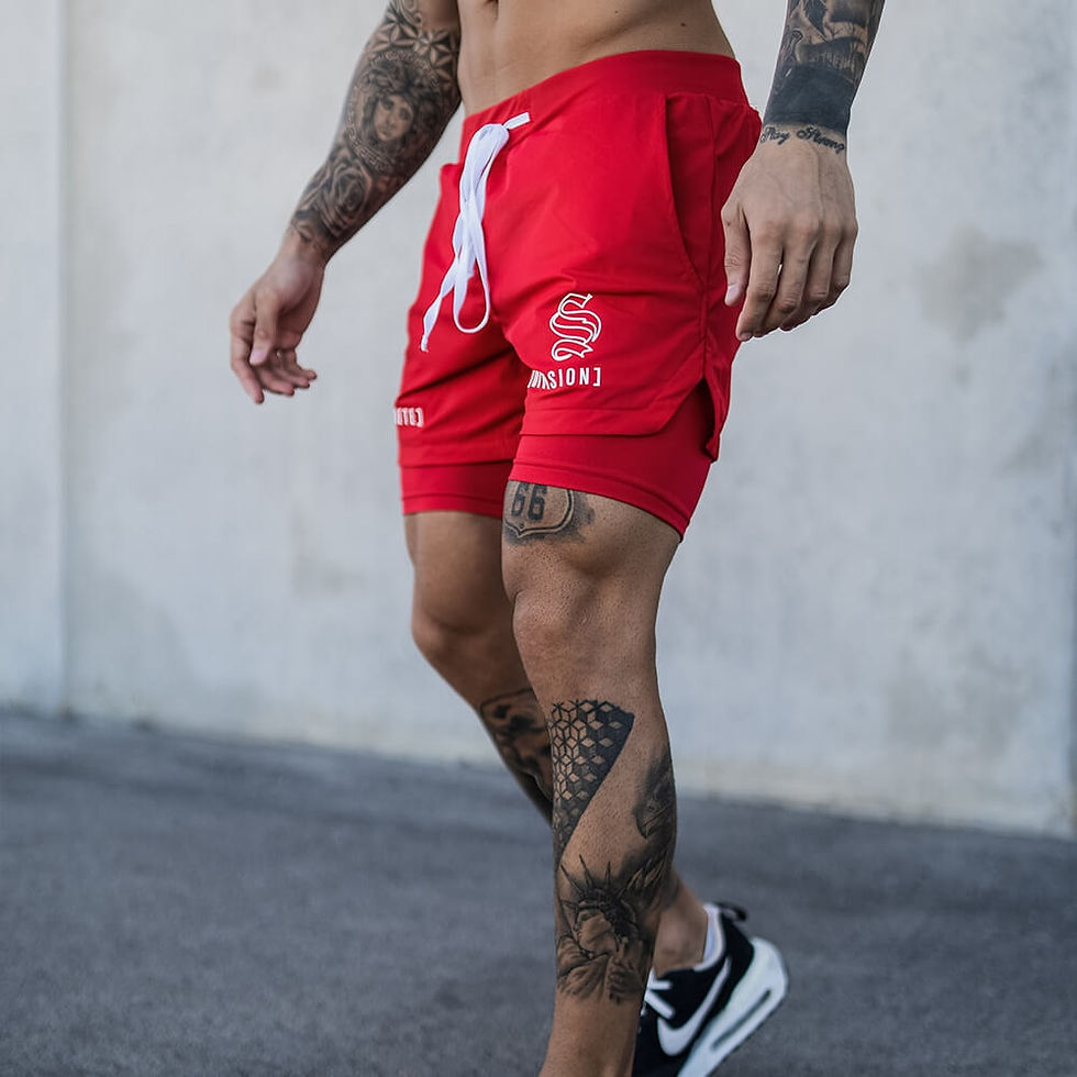 Thumbnail: 2023 New Men's Bodybuilding Fashion Casual Shorts Woven Fast Dry Running Multi-
