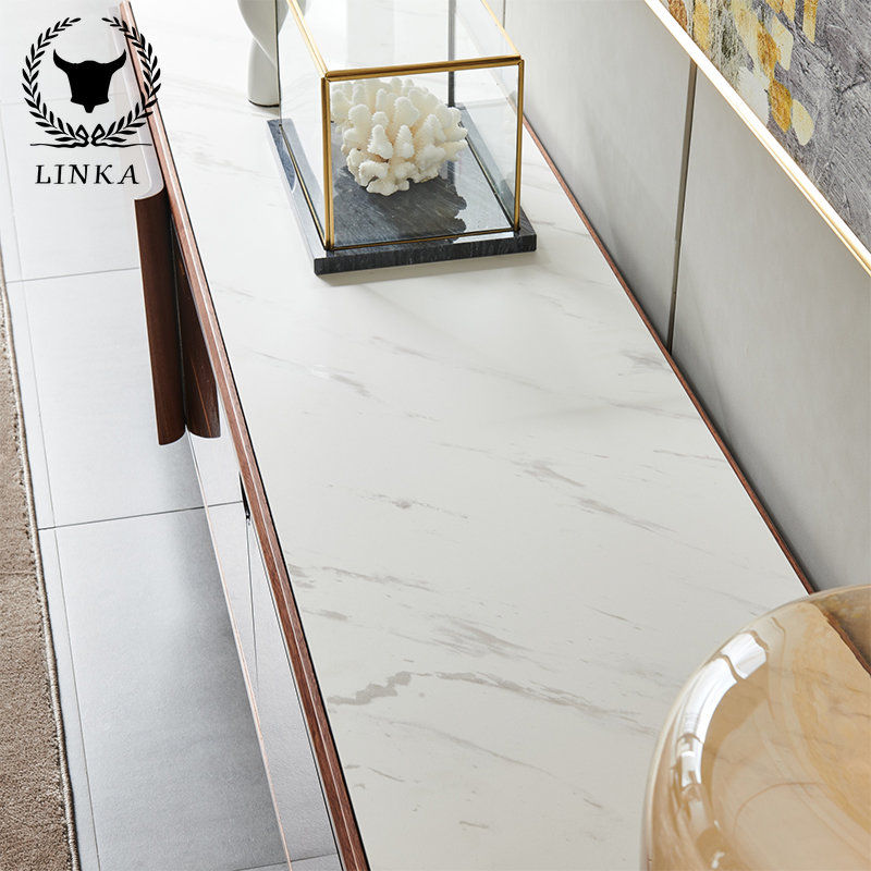 Thumbnail: Light and luxurious rock board TV cabinet modern simple living room solid wood 