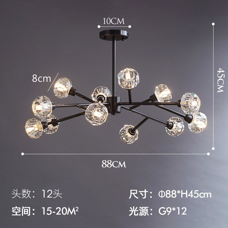 Thumbnail: Modern Luxury Crystal Chandelier Nordic LED Ceiling Chandeliers for Living Dini