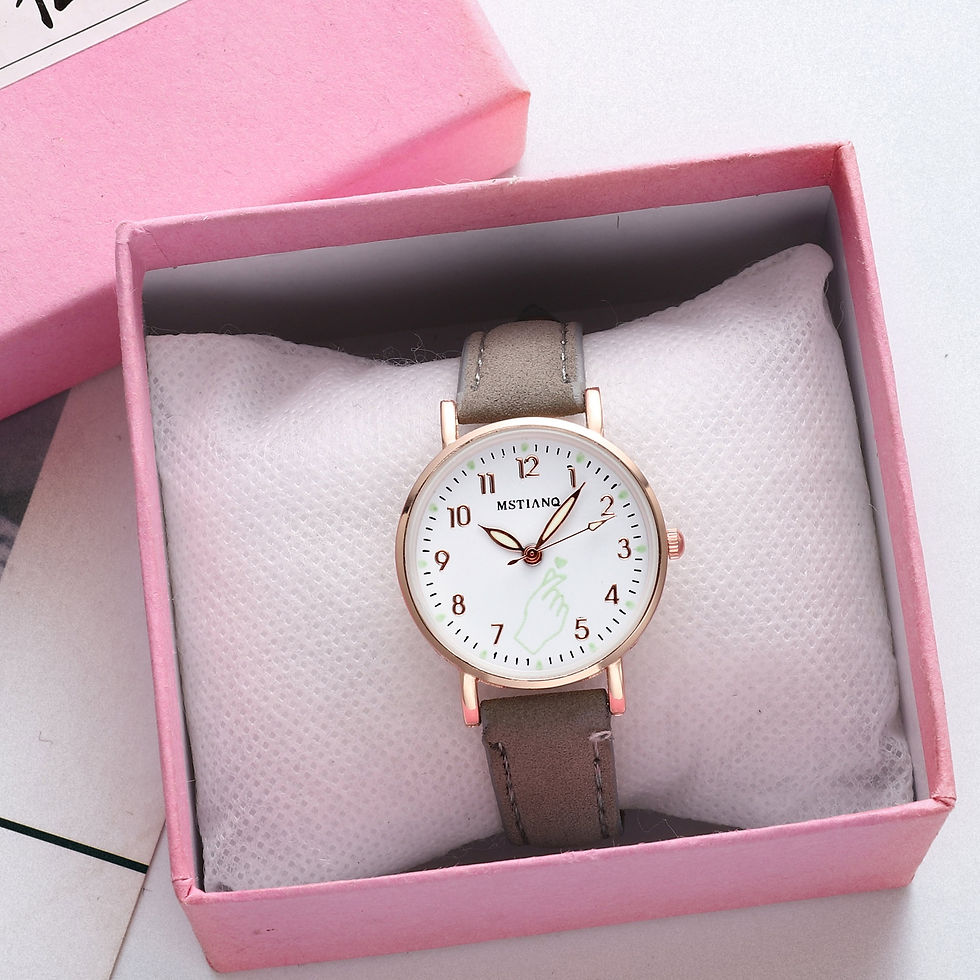 Thumbnail: Luminous Women Watches Set Casual Cute Small Dial Ladies Watch Fashion Girls Pi