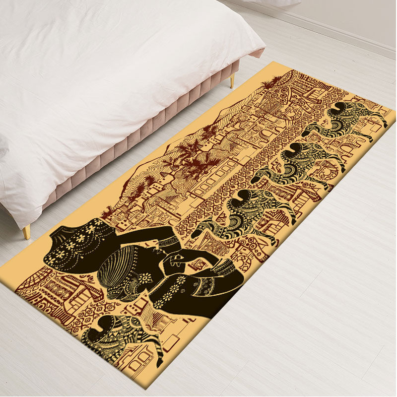 Thumbnail: Ethnic Style Carpets for Living Room Bedroom Tradition African Woman Pattern Ar