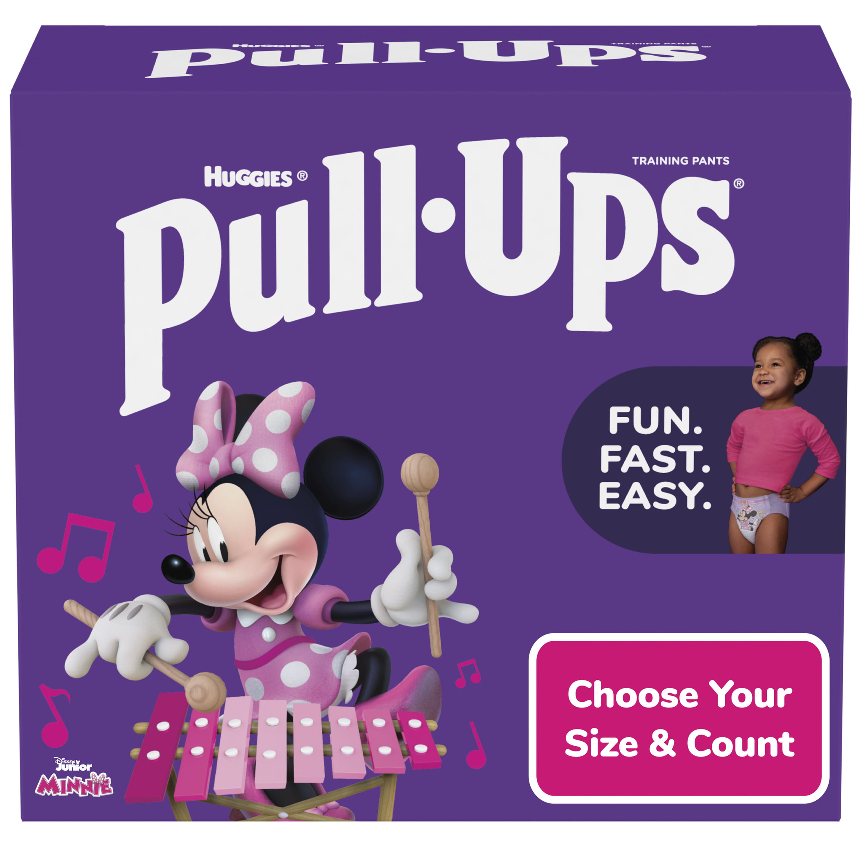 Pull-Ups Girls' Potty Training Pants, 3T-4T (32-40 lbs), 70 Count