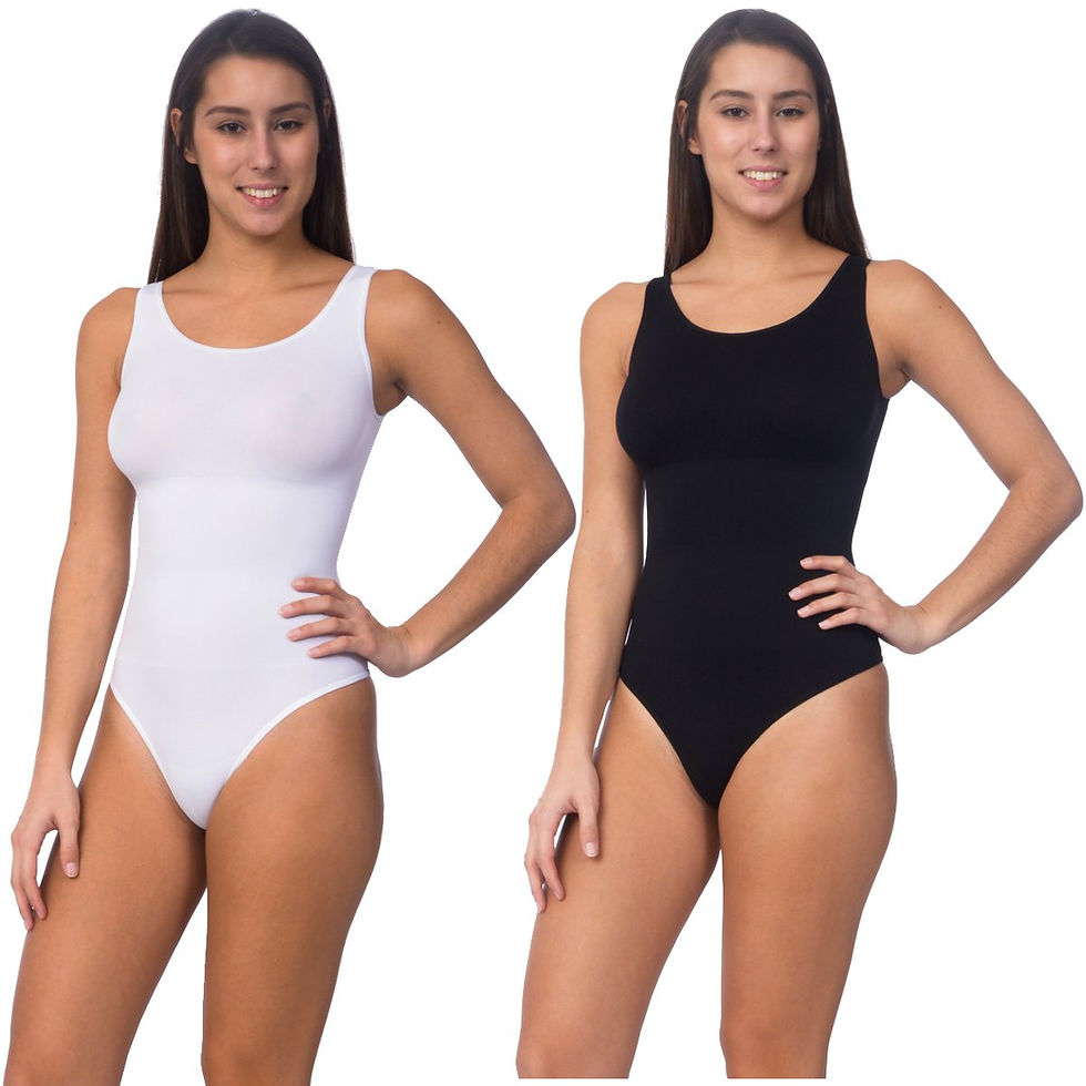 Miniatura: Seamless Shaping Bodysuit With Thong Bottom 2 Pack
