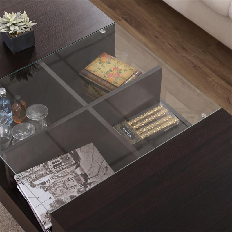 Miniaturbild: Furniture of America Mitch Modern Wood Storage Coffee Table in Espresso