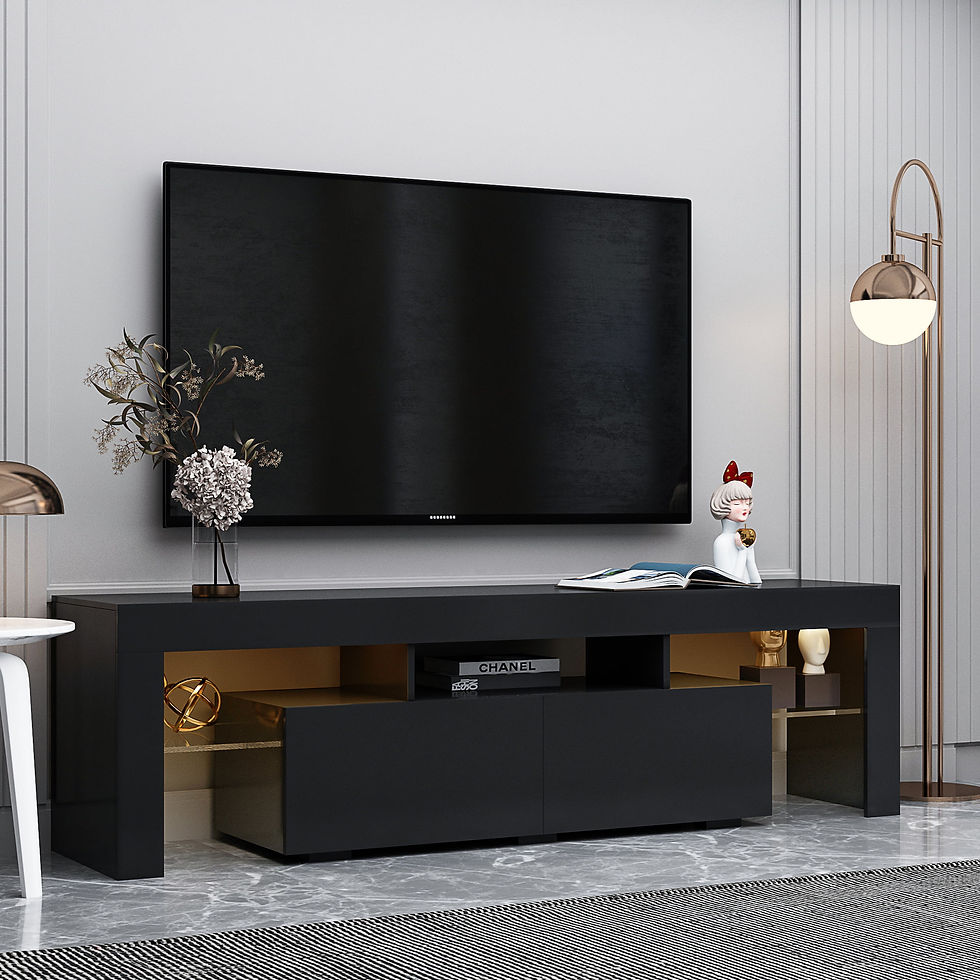 Thumbnail: TV Stand High Gloss TV Console Table for Living Room Cabinets 63.00 X 13.80 X 1