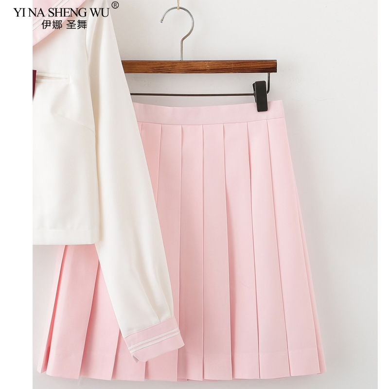 Thumbnail: Sakura Light Pink Blue Japanese School Uniform Skirt JK Uniform Class Sailor Su