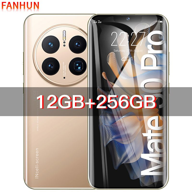 Thumbnail: FANHUN 2023 New Mate 50 Pro 5G Smartphone 7.3 inch Drop screen 16GB+1TB 5G  Ful