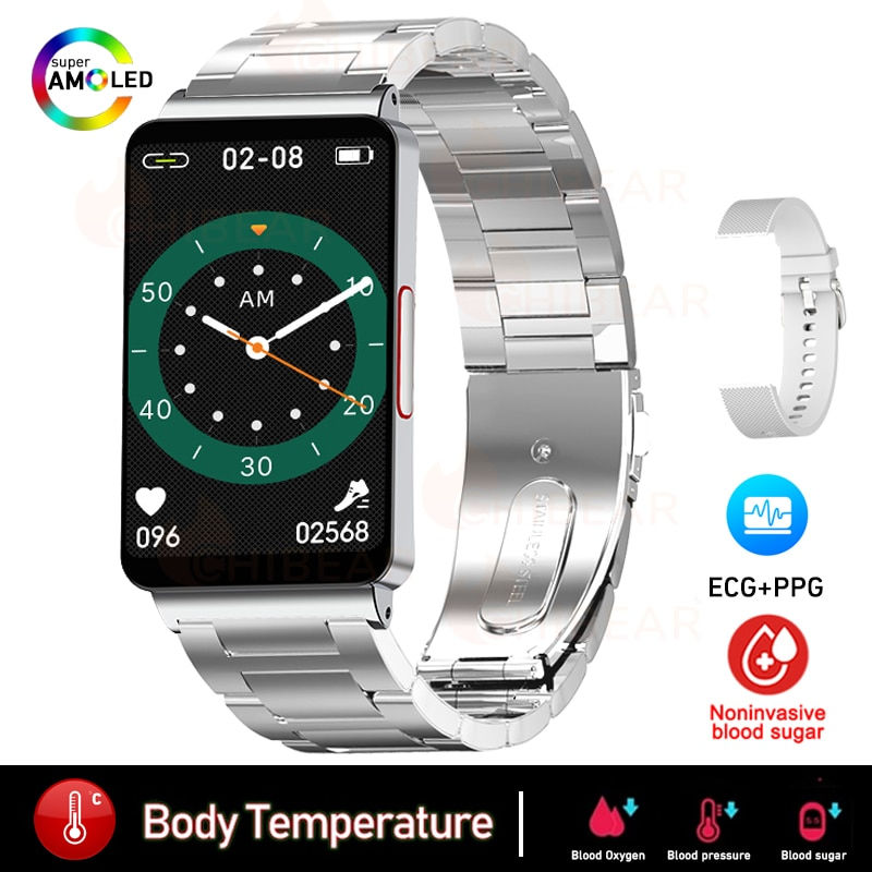 Thumbnail: Non-invasive Blood Glucose Smart Watch Men Women Blood Pressure Measurement The