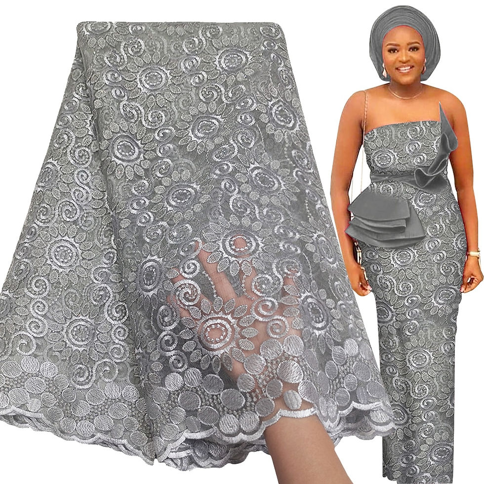 Thumbnail: Bestway African Lace Fabric 5 Yards with Rhinestones High Quality 2023 French T