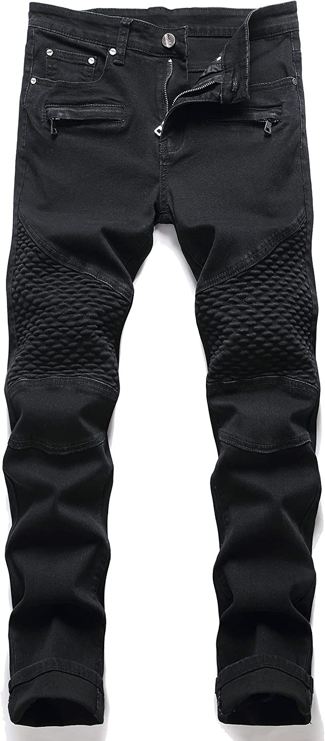 Thumbnail: Liuhond Men's Fashion Ripped Straight Holes Hip Hop Biker Stretchy Slim Jeans P
