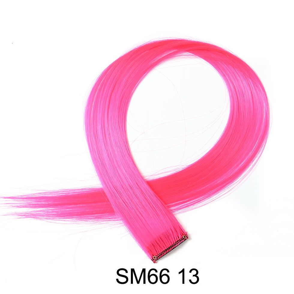 Thumbnail: Clip On Hair Extension Straight Fake Hair Hairpiece Clip In Hair Extension Synt
