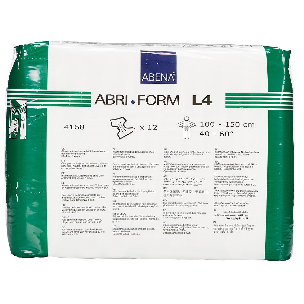 Thumbnail: Abena Abri-Form Comfort Briefs, Large, L4, 12 Count