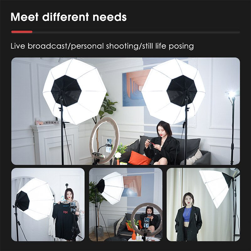 Miniaturbild: SH Photo Studio Kit Softbox Speedlite Portable Octagon Umbrella Softbox With Tr