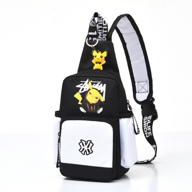 Thumbnail: Pokemon Pikachu Anime Chest Bags Fashion Casual Shoulder Bag Pack Sports Kawaii