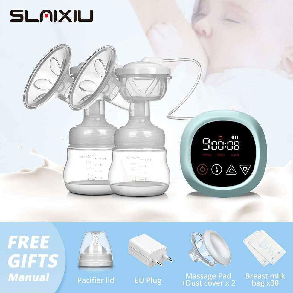 Thumbnail: NEW Bilateral Electric Breast Pump Suction Large Automatic Massage Postpar