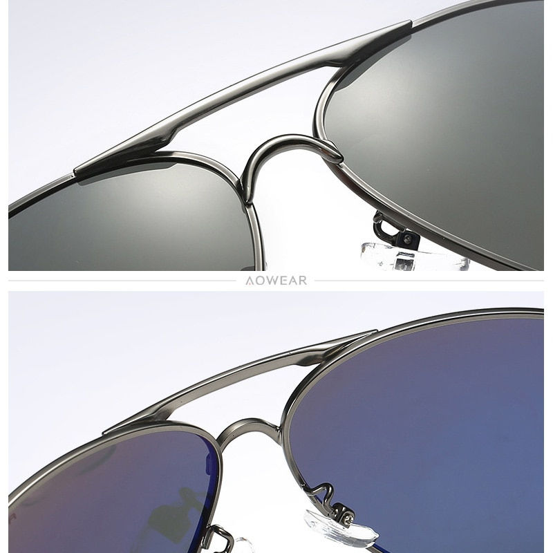 Thumbnail: Men's Aviation Polarized Mirror Sunglass HD Driving Polaroid Sun Glasses