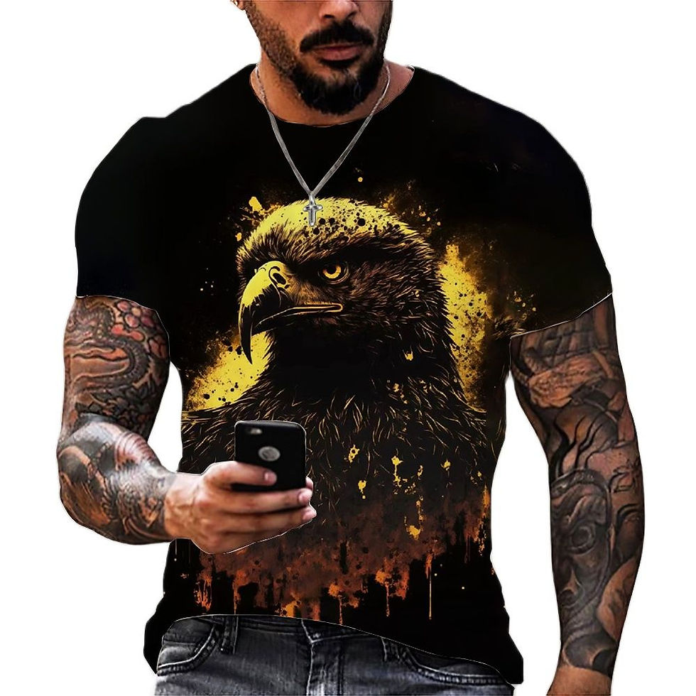 Thumbnail: Wolf Tiger Lion Bear Snake Crocodile3D Printed Men's T-Shirt and Women's T-Shir