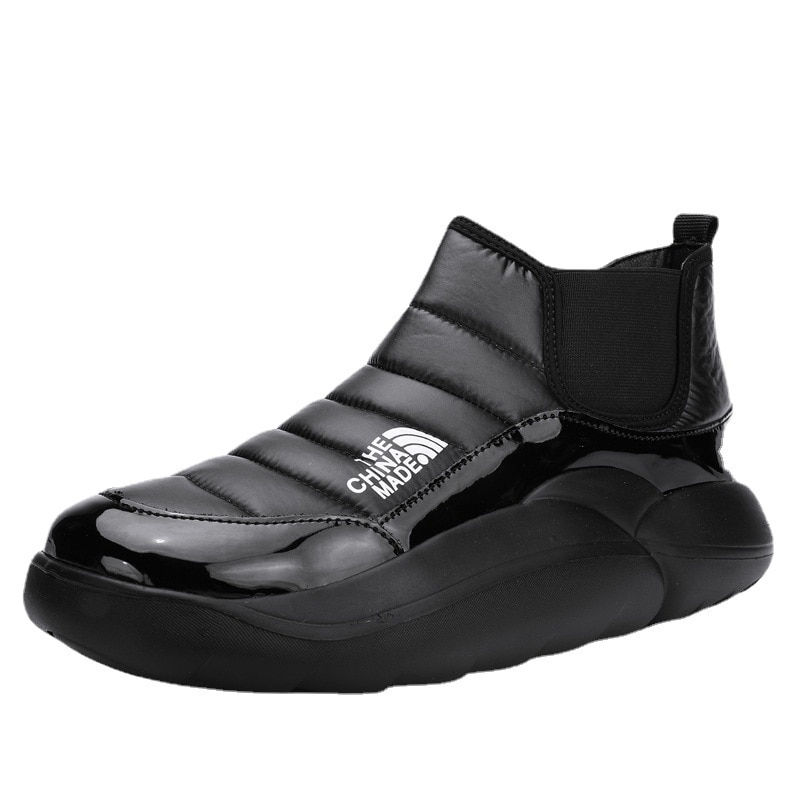 Miniature : Men Boots 2023 Winter Cotton Shoes Fashion Waterproof Snow Boots Hombre Thick B