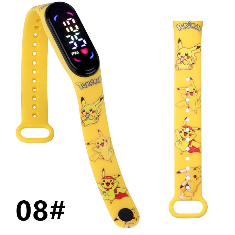 Thumbnail: Pokemon Strap LED Electronic Watch Fashion Colorful Bracelet Touch Waterproof A