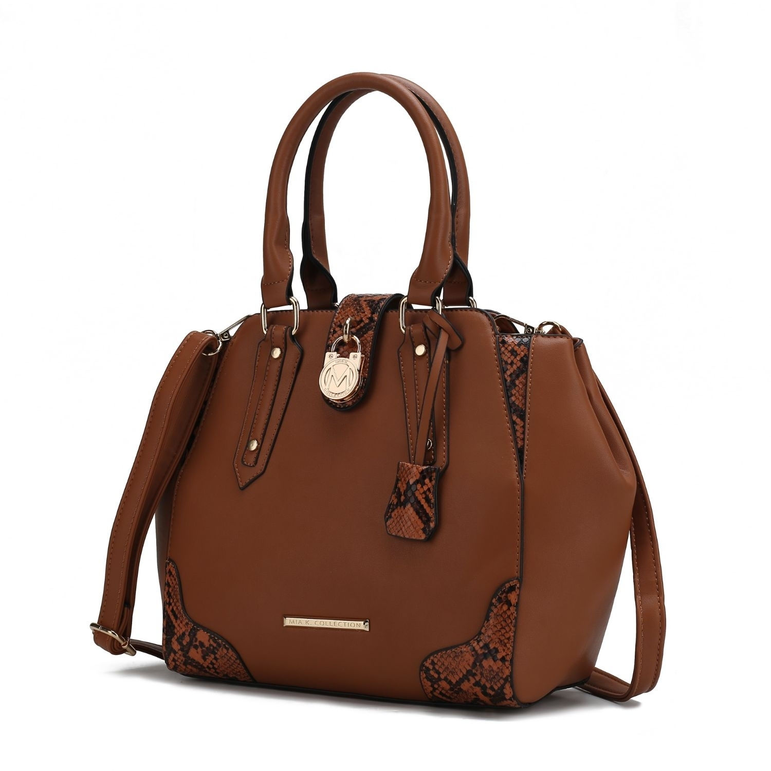 MKF Collection Lorena Snake embossed Vegan Leather Women's Satchel Bag by Mia K