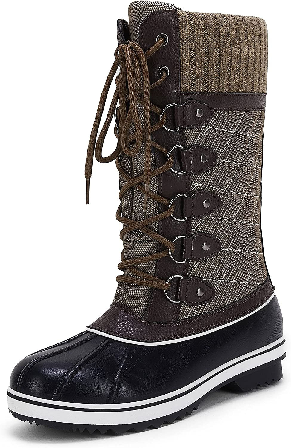 Thumbnail: Women's Mid-Calf Winter Snow Boots Tall Warm Non-Slip Waterproof Insulated Boot