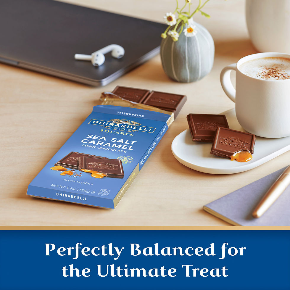 Thumbnail: GHIRARDELLI Sea Salt Caramel Dark Chocolate Squares Bar, 4.8 Oz Bar