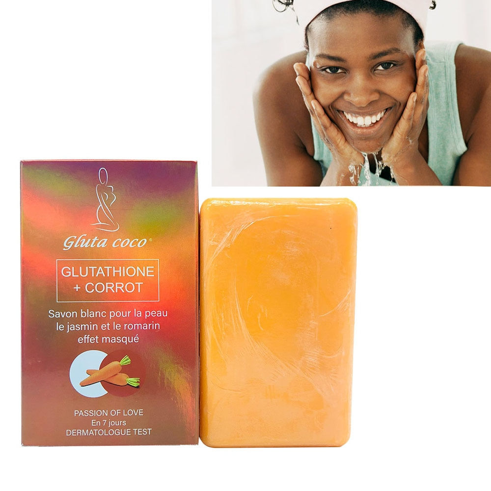 Whitening Glutathion +24K Gold Bar Soap with Vitamines C Whitening in 7day Make