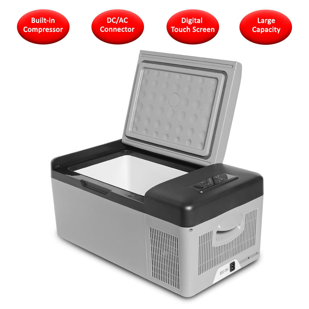 BornTech Portable Electric Cooler for Car Refrigerator Compact Fridge Freezer f