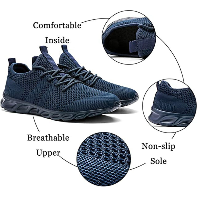 Miniature : Men's Casual Sport Shoes Light Sneakers White Outdoor Breathable Mesh Fashion B