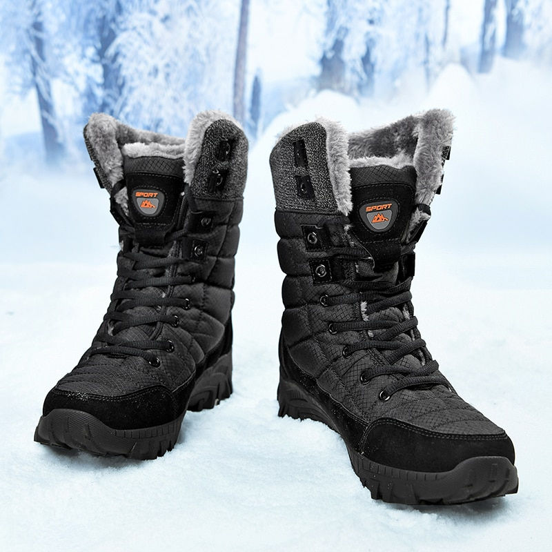 Миниатюра: Men Winter Snow Boots Super Warm Men Hiking Boots High Quality Waterproof Leath