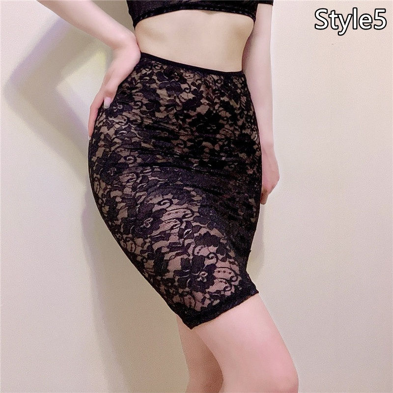 الصورة المصغرة: NEW Women's Fashion Stretch Mini Skirt Ladies Lace Skirt Womens Package Hip Hot