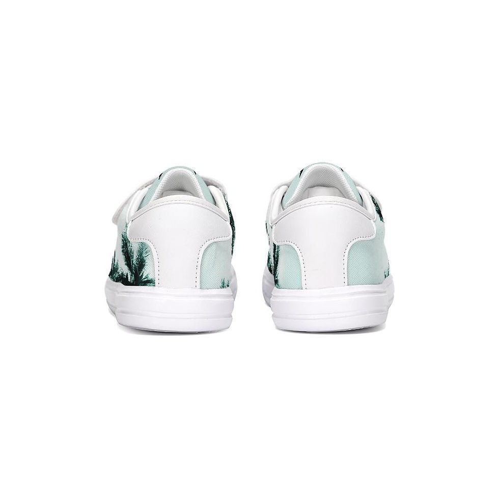 Thumbnail: Find Your Coast Kids Canvas Palm Tree Velcro Sneaker Shoes