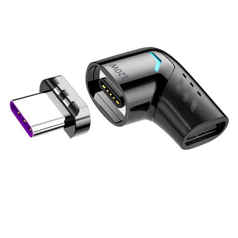 الصورة المصغرة: 120W USB Type C Magnetic Cable Adapter for Xiaomi iPad Pro Mini Fast Charging U