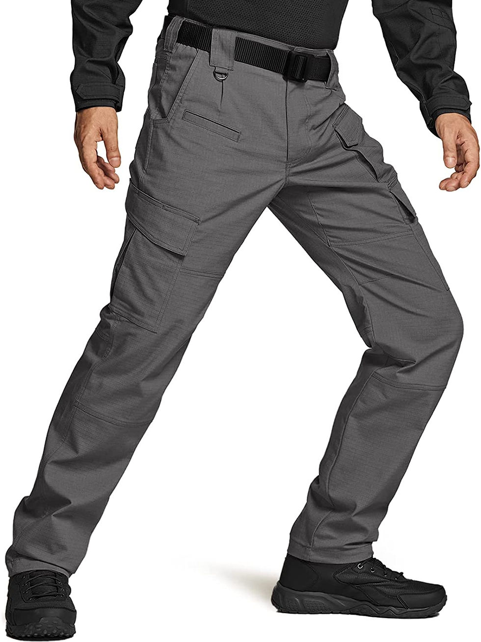 Thumbnail: CQR Men's Flex Ripstop Tactical Pants, Water Resistant Stretch Cargo Pants, Lig