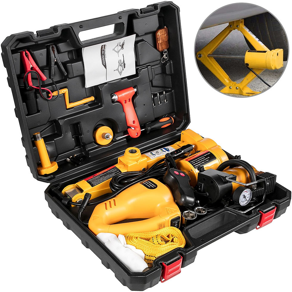 الصورة المصغرة: VEVOR 3 Ton Electric Car Jack Kit 12V DC Portable Auto Scissors Jack With Impac