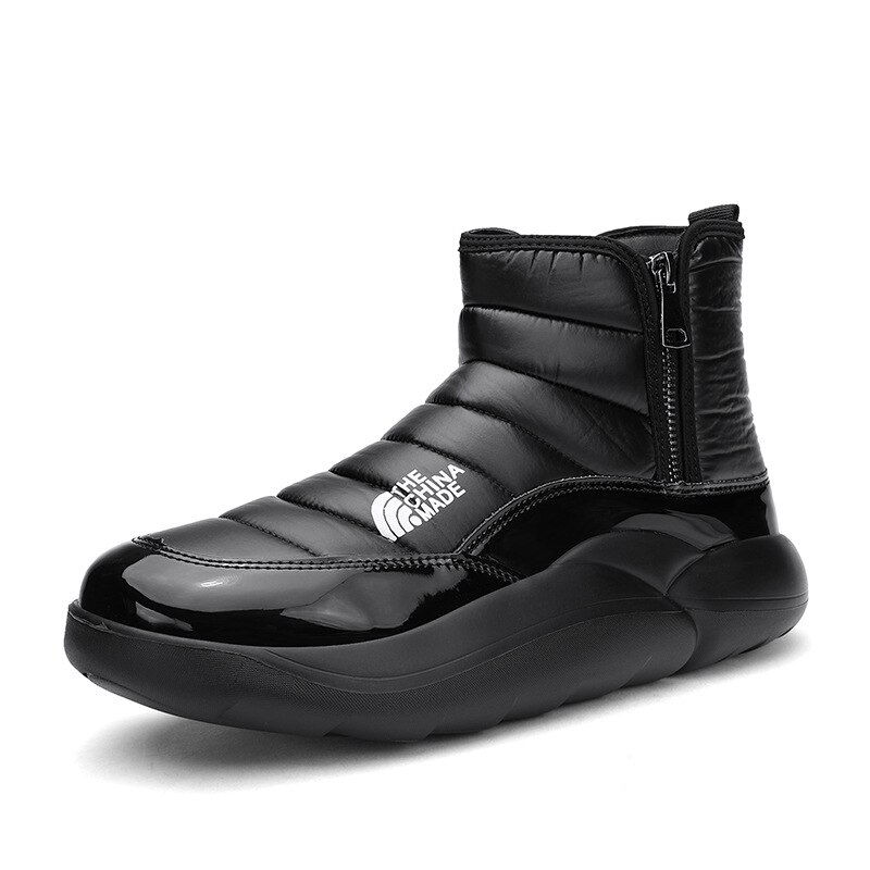 Miniature : Men Boots 2023 Winter Cotton Shoes Fashion Waterproof Snow Boots Hombre Thick B