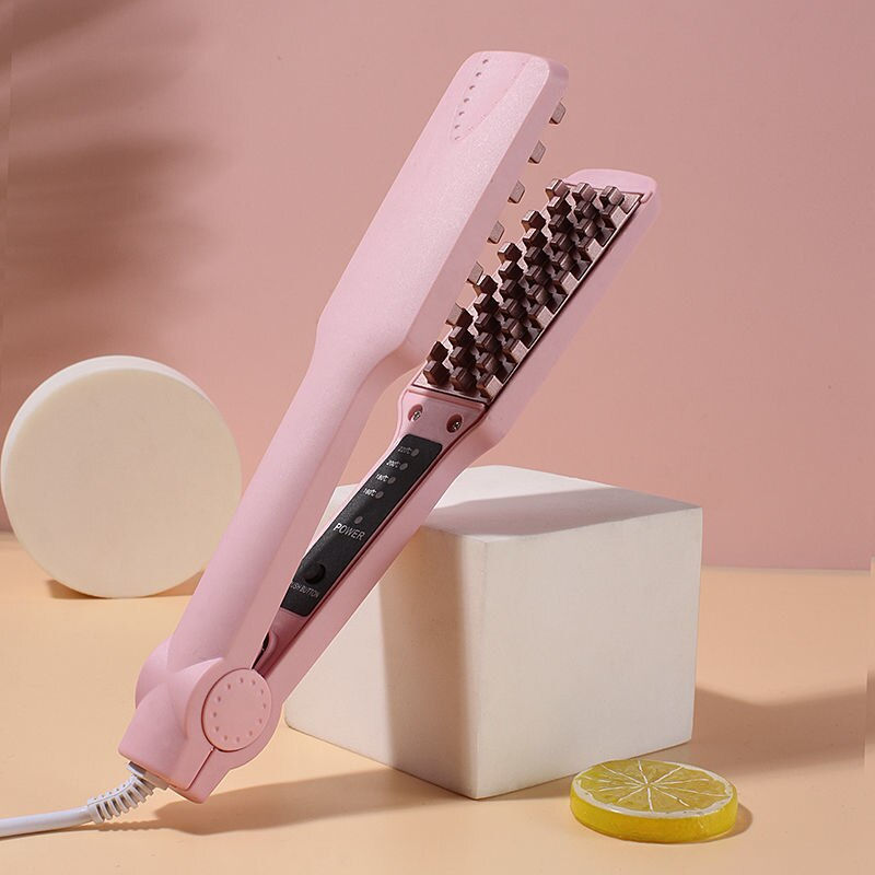 Miniaturbild: Professional Volumizing Hair Iron Ceramic 3D Grid Hair Crimper Curling Iron Cor