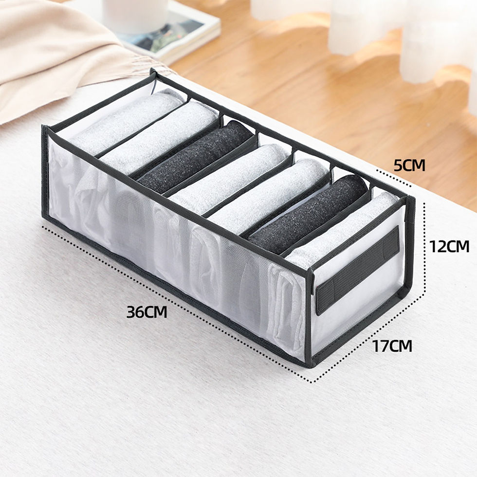 Thumbnail: Jeans Compartment Storage Box Closet Clothes Drawer Mesh Separation Box Underwe