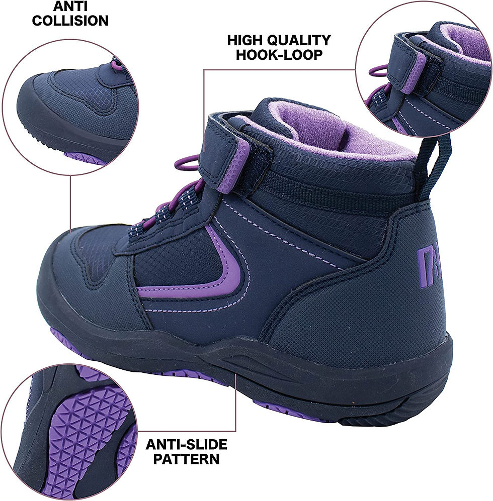 Miniature : i78 Kids Boys Girls Boots Synthetic Leather Mid Sneakers Non-Slip Lightweight f