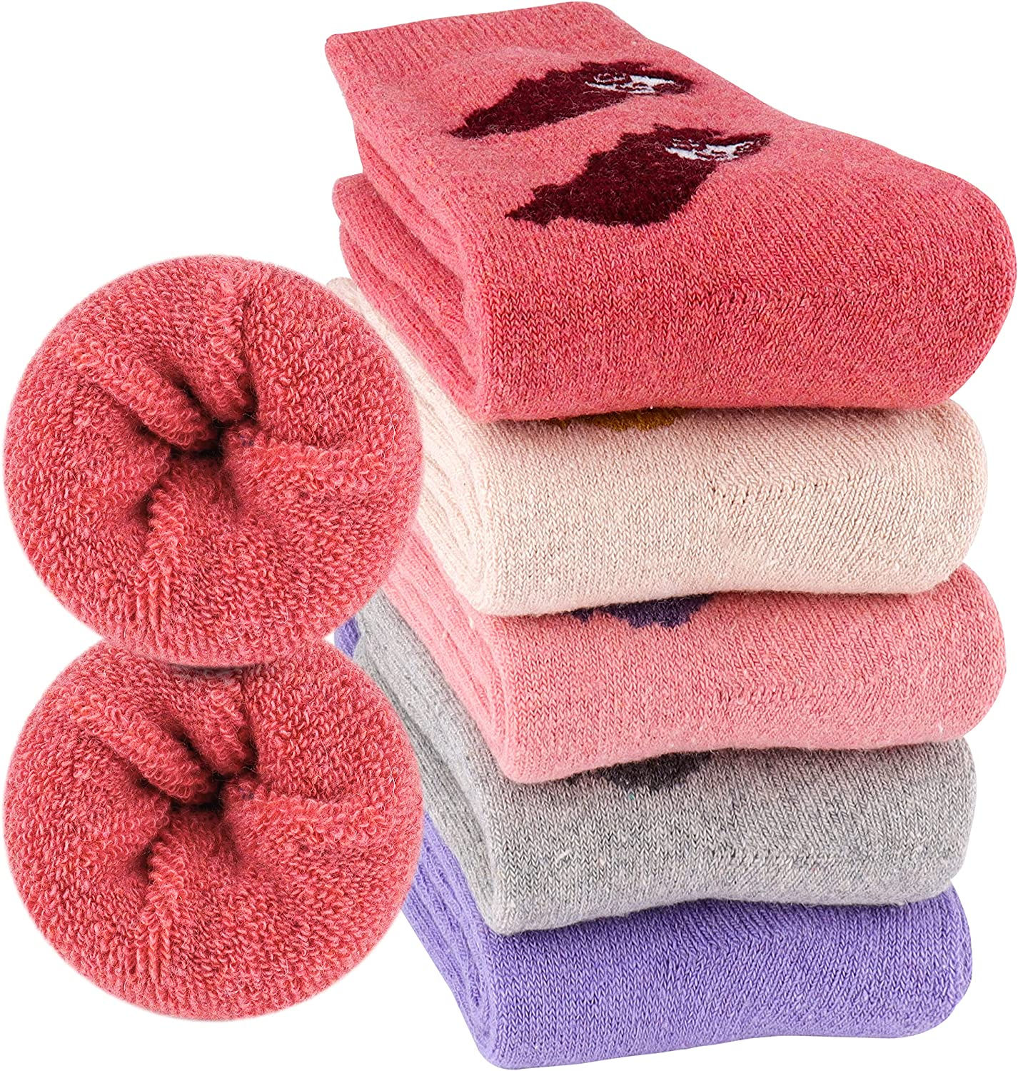 Moyel Women Thick Wool Socks Warm Winter Thermal Socks