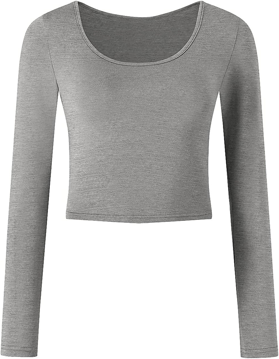 Thumbnail: KLOTHO Lightweight Yoga Crop Tops Slim Fit Long Sleeve Workout Shirts for Women