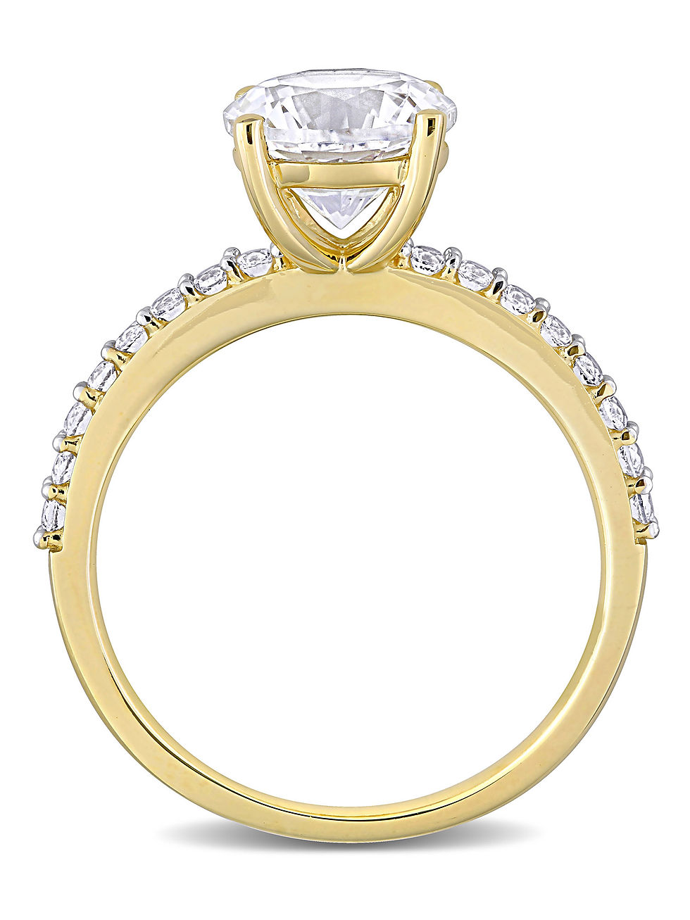 Thumbnail: 2-3/4 Carat T.G.W. Created White Sapphire 10kt Yellow Gold Engagement Ring