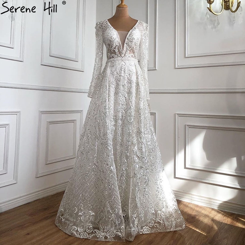 Miniaturbild: Elegant Luxury With Train Evening Party Wear Dresses for Women Plus Size